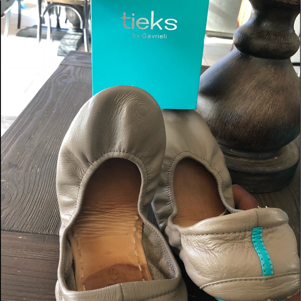 Tieks taupe size 9